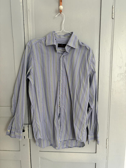 Vintage ETRO Milano Striped Button-Up Shirt — additional view 6