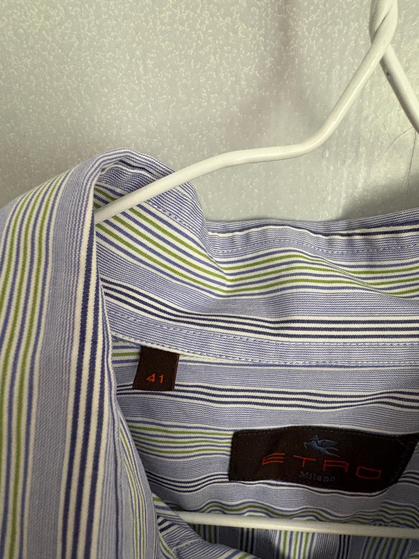 Vintage ETRO Milano Striped Button-Up – Genderless Italian Core