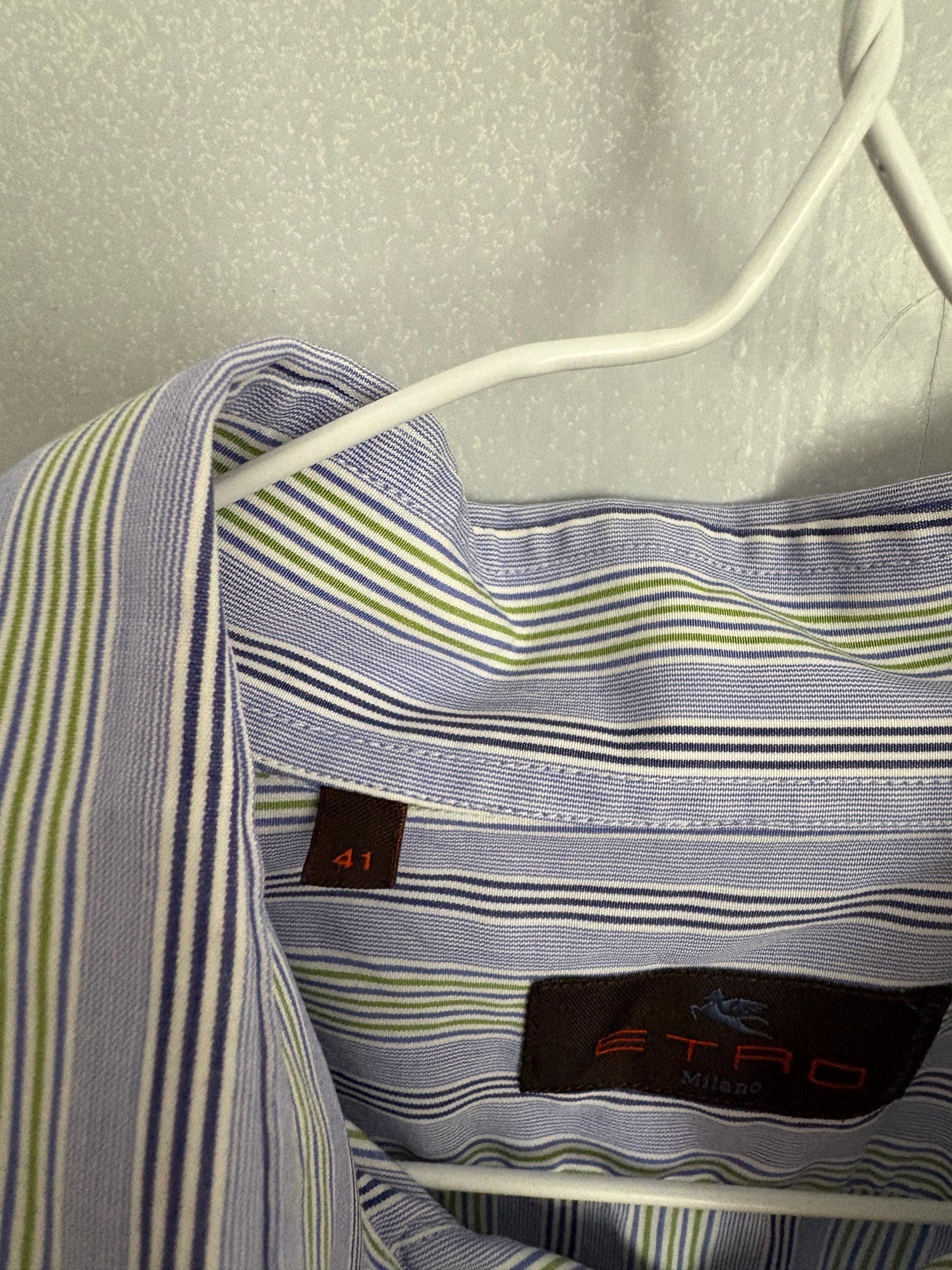 Vintage ETRO Milano Striped Button-Up Shirt — additional view 10