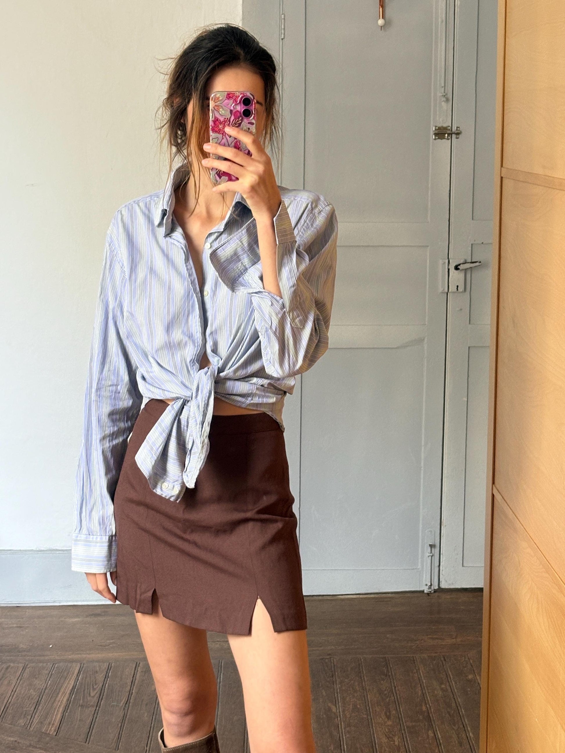 Vintage ETRO Milano Striped Button-Up Shirt — additional view 5