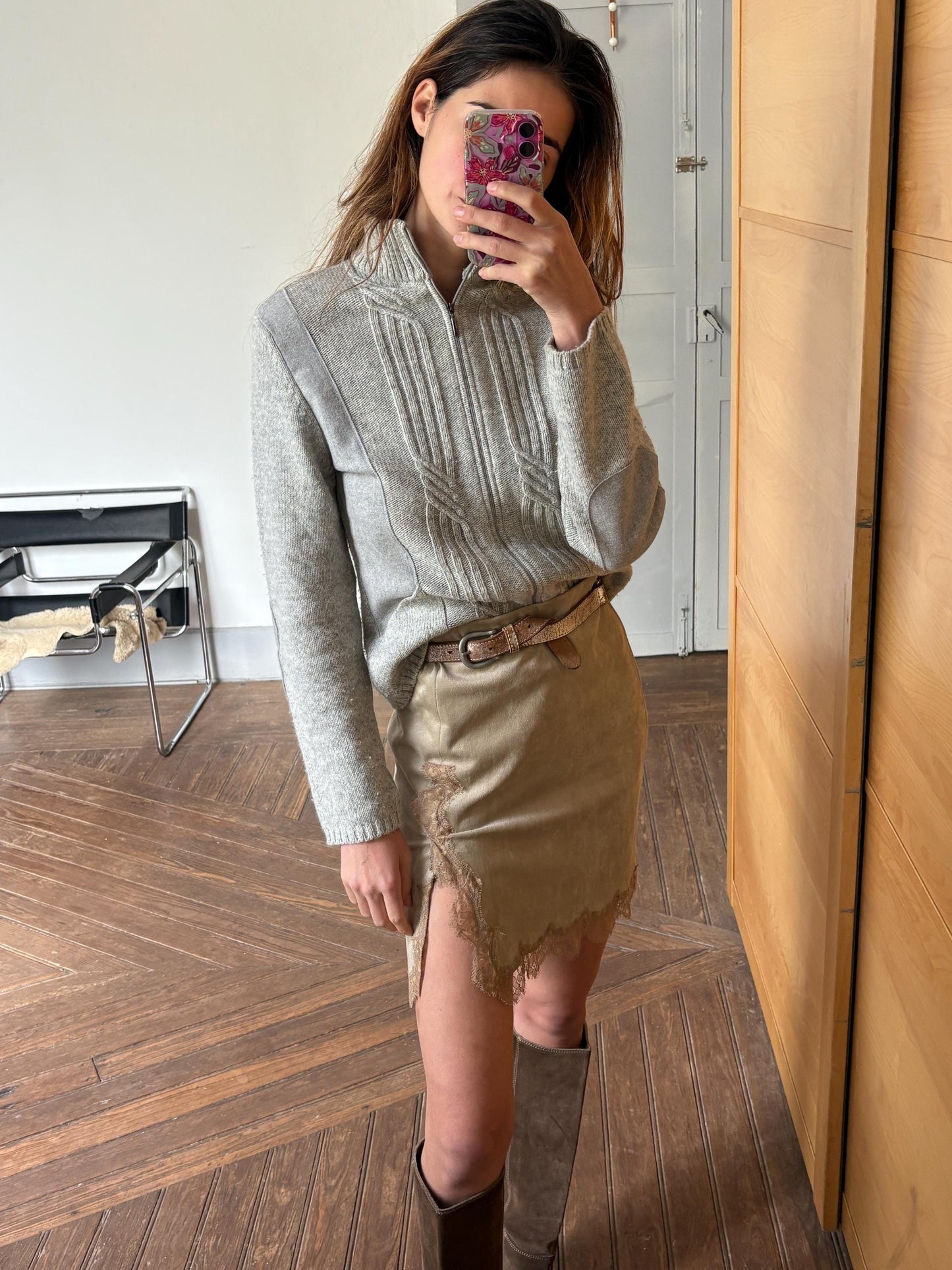 Vintage Burberry London Luxe cardigan - Long sleeved grey lambswool blend vest, Super soft winter knit shirt, Designer Jumper, S