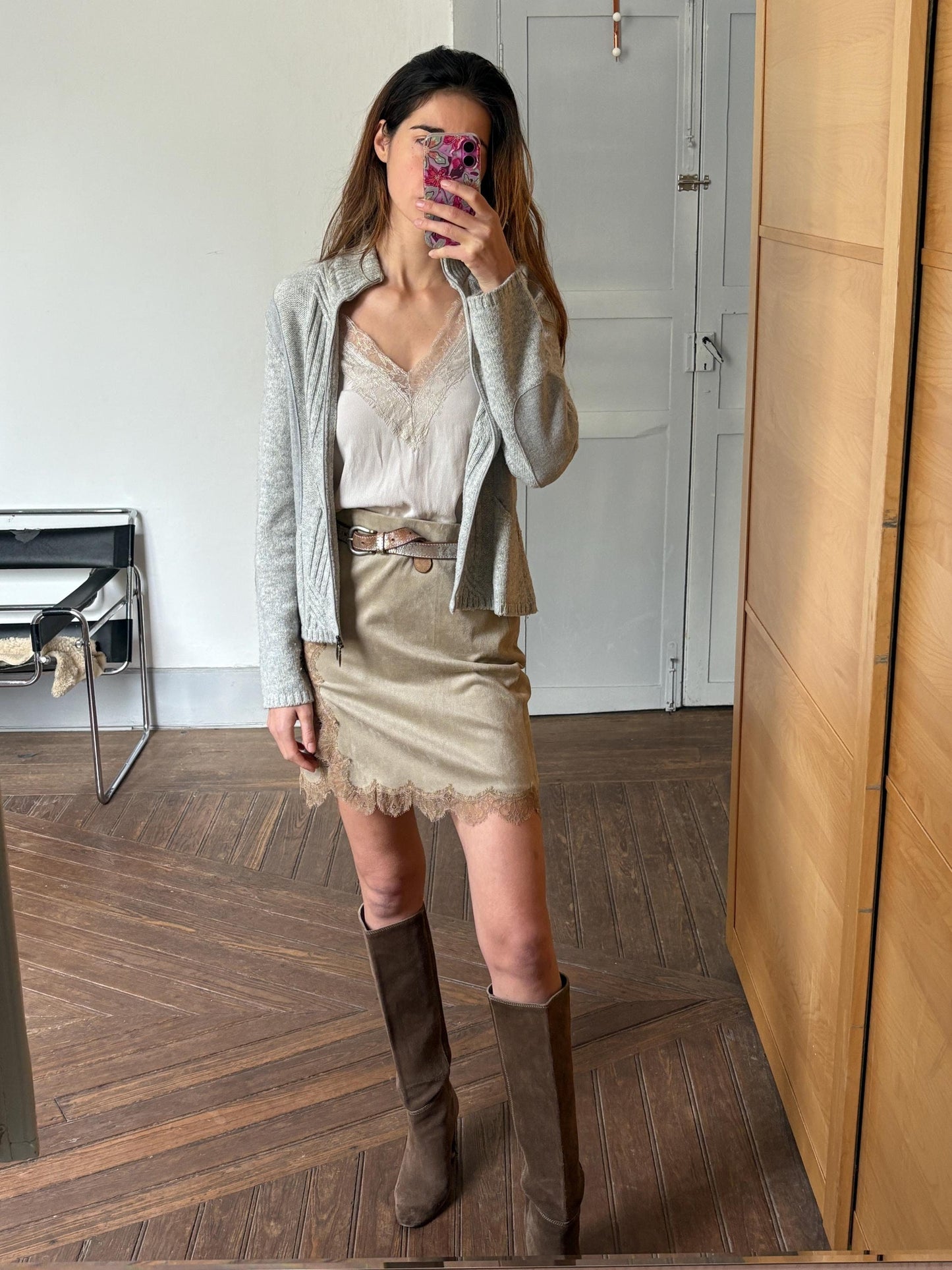 Vintage grey Burberry London cardigan zipper vest.