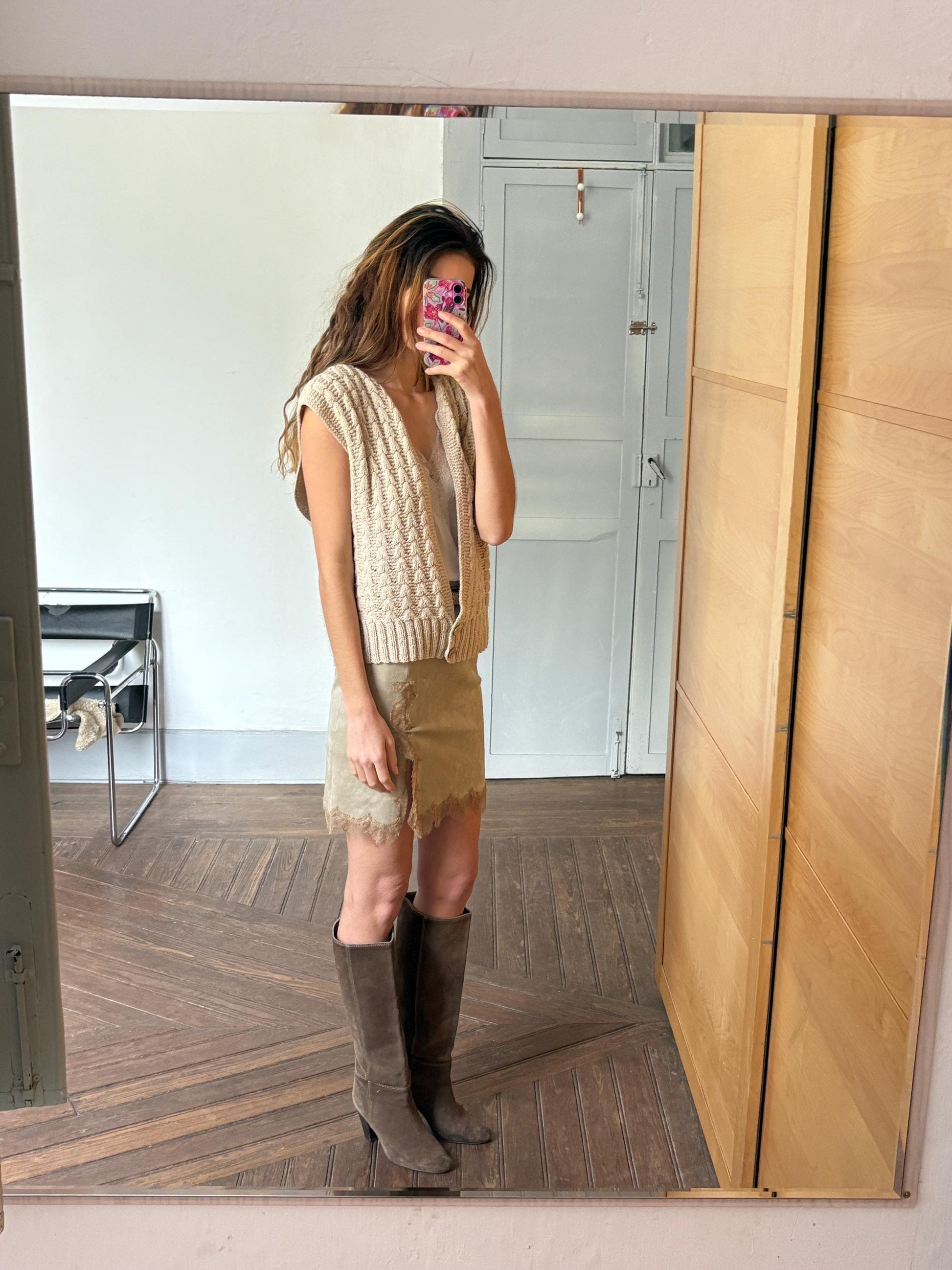 Cream Knit Sweater Vest | Vintage Academia Sleeveless Cardigan