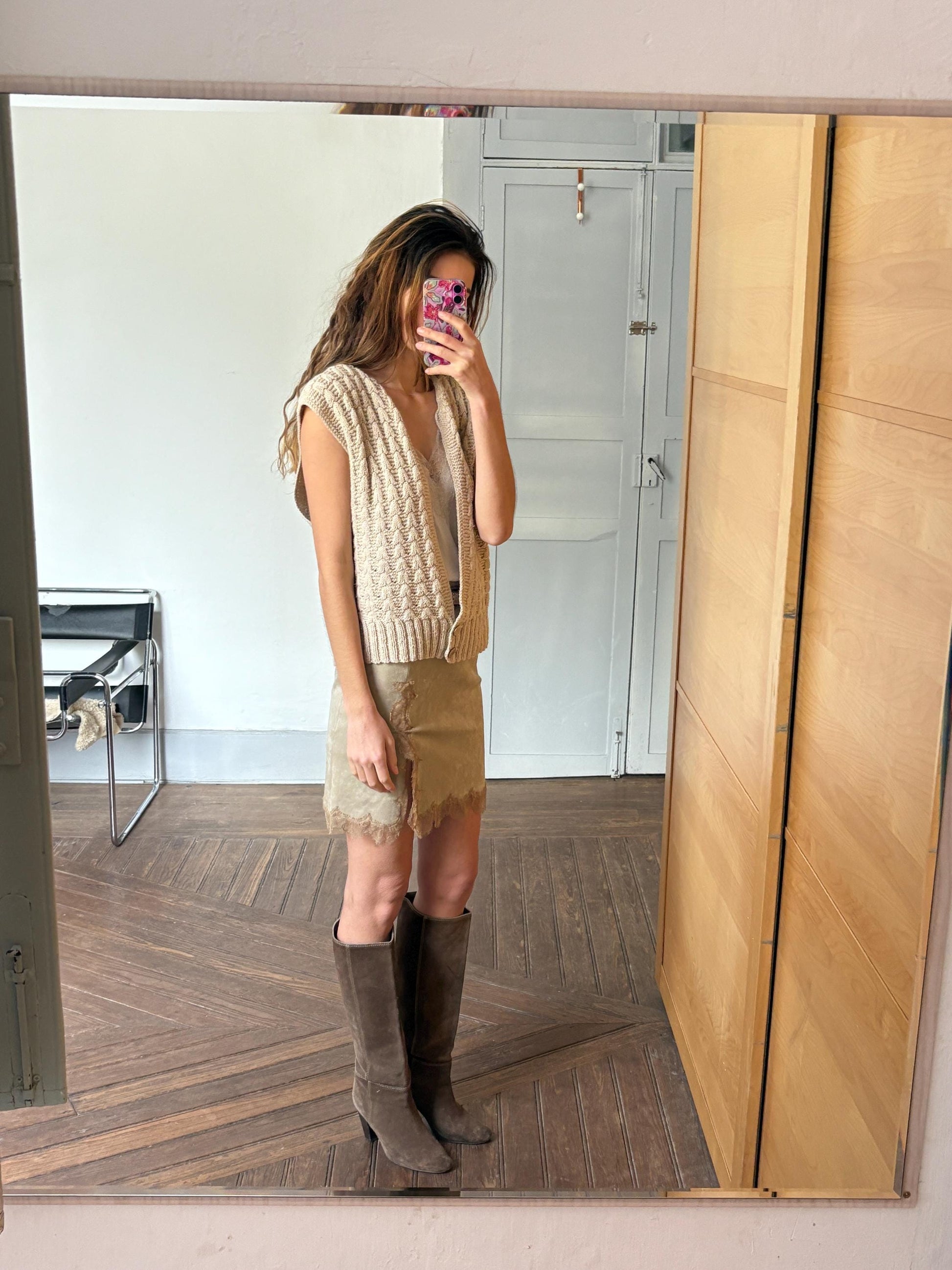 Cream Knit Sweater Vest | Vintage Academia Sleeveless Cardigan