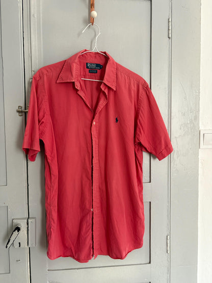 Classic Red Polo Button-Up Shirt — additional view 6