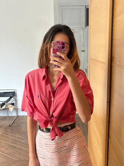 Classic Red Polo Button-Up Shirt — additional view 5