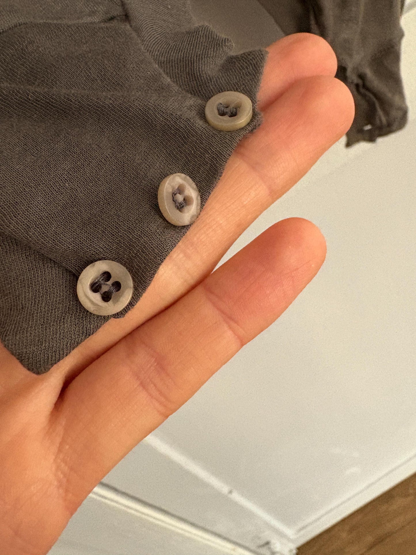 Vintage Humanoid delicate body, Soft sheer grey woman top, Designer wear, S