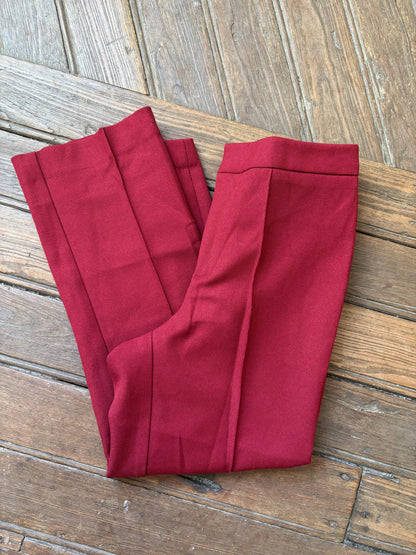Vintage Red Cropped Designer Trousers — additional view 9