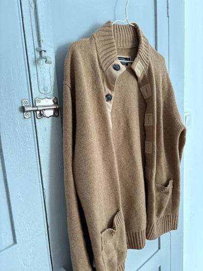 Vintage Tan Wool Blend Cardigan — additional view 8
