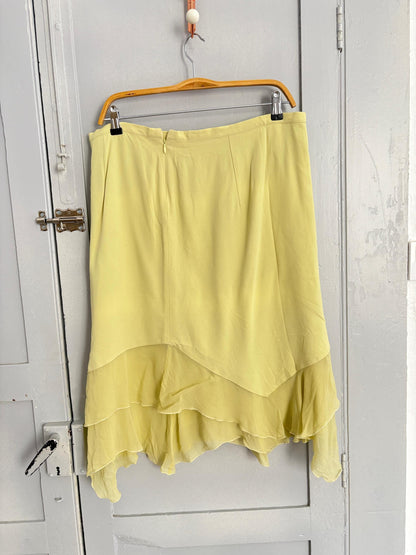 Green Boho Vintage Skirt, Made in Italy — additional view 6