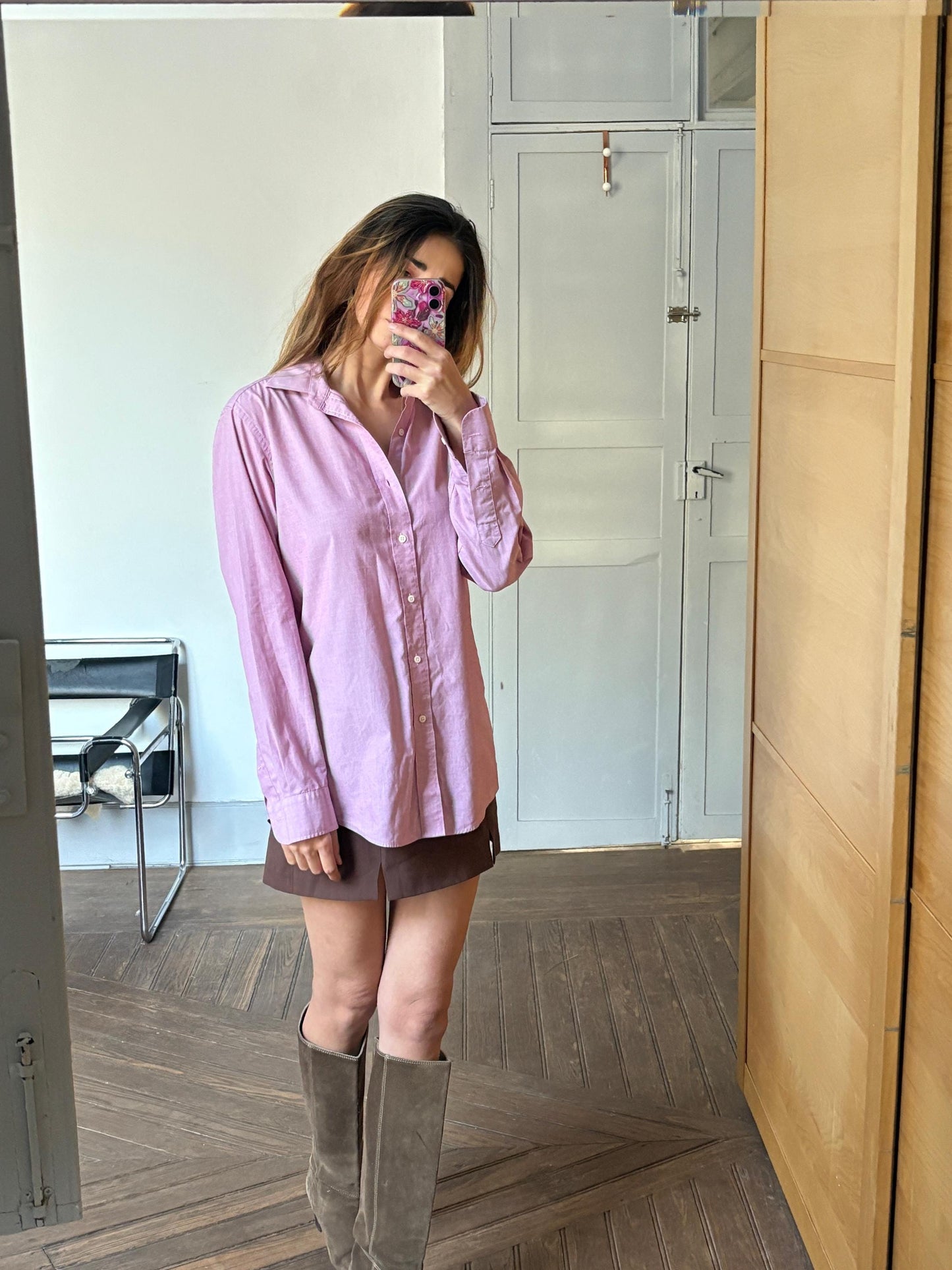 Green and white cotton striped button up shirt, Vintage woman blouse, Lightweight summer clothing, Oxford blouse, M