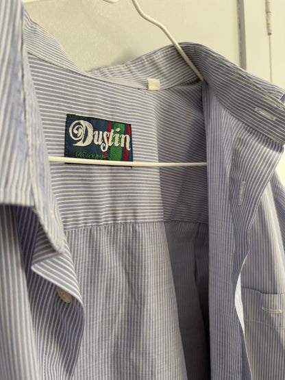 Vintage Blue And White Striped Oxford Shirt — additional view 10