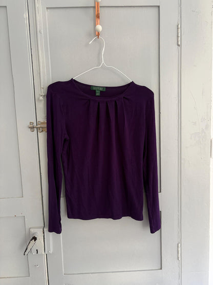 Ralph Lauren Vintage Purple Rayon Long Sleeve Shirt