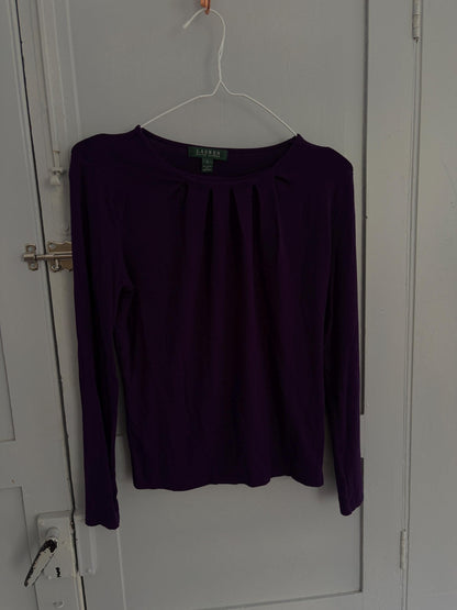 Ralph Lauren Vintage Purple Rayon Long Sleeve Shirt