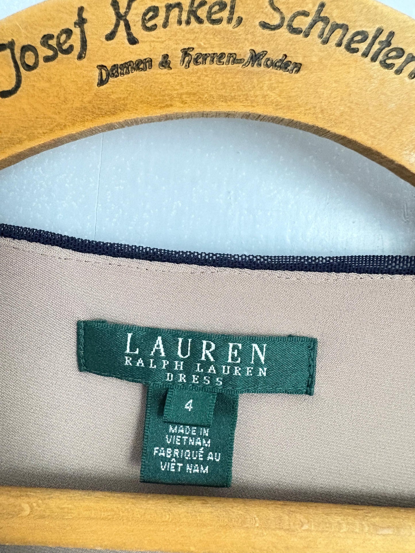 Lauren Ralph Lauren Navy Lace Bodycon Dress | Vintage Designer Evening Dress | Fits US 4 / UK 8 / EU 36