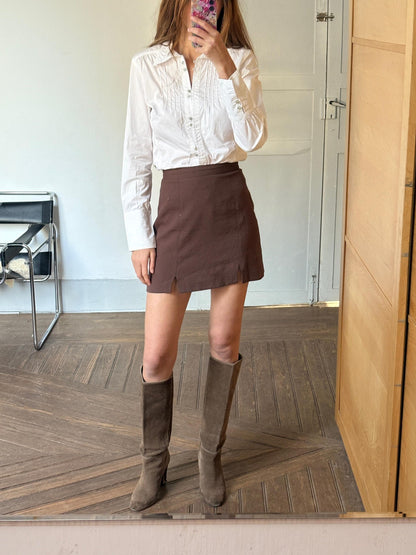 Vintage White Button-Up Shirt With Pearl Buttons — additional view 5