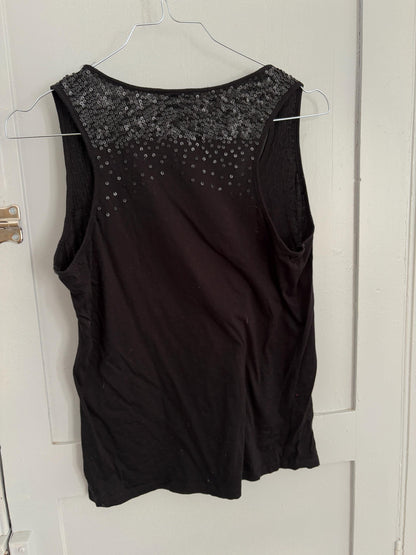 Black Sequin Vintage Camisole by Adolfo Dominguez