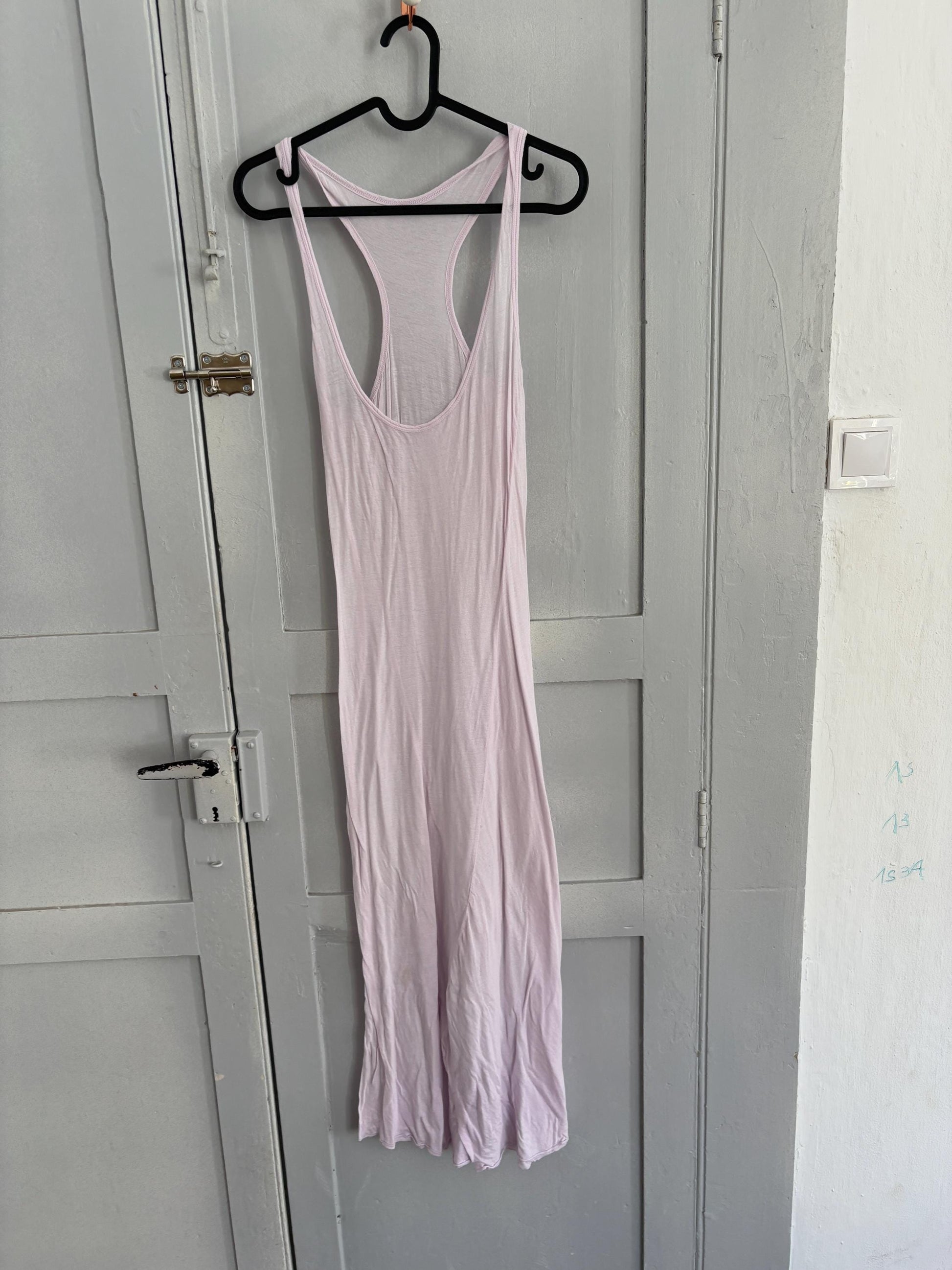 Vintage Light pink sheer maxi dress, sexy see through open neckline night gown,
