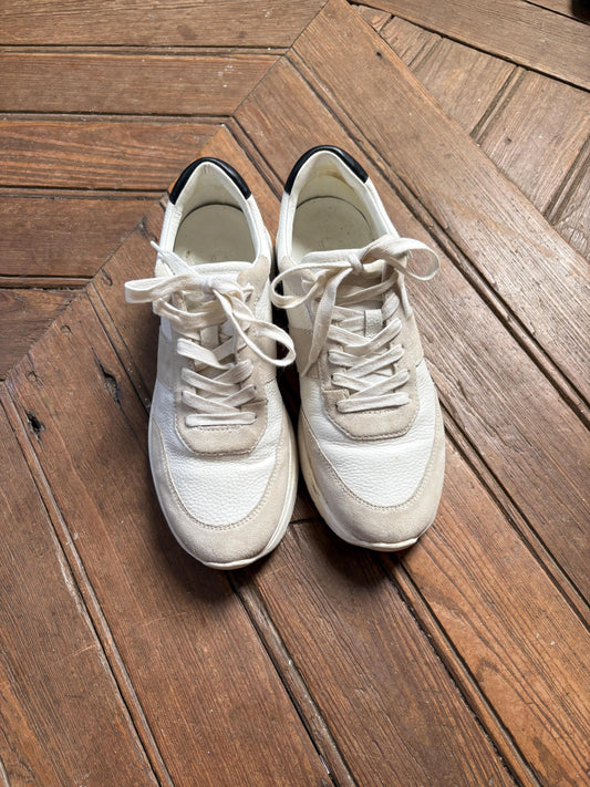 Vintage white Massimo Dutti Sneakers size EU 39 - US 8 - UK 6, Chic women sport shoes