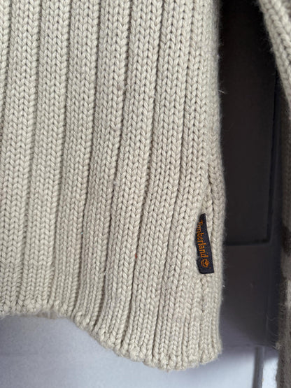 Vintage Timberland Wool Blend Turtleneck Sweater, Light Grey Pullover