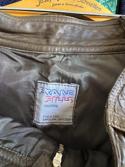 Vintage Brown Goat Leather High-Rise Skirt — additional view 9