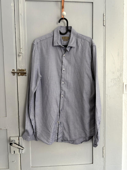 Vintage Cotton Oxford Shirt - Blue Print — additional view 8