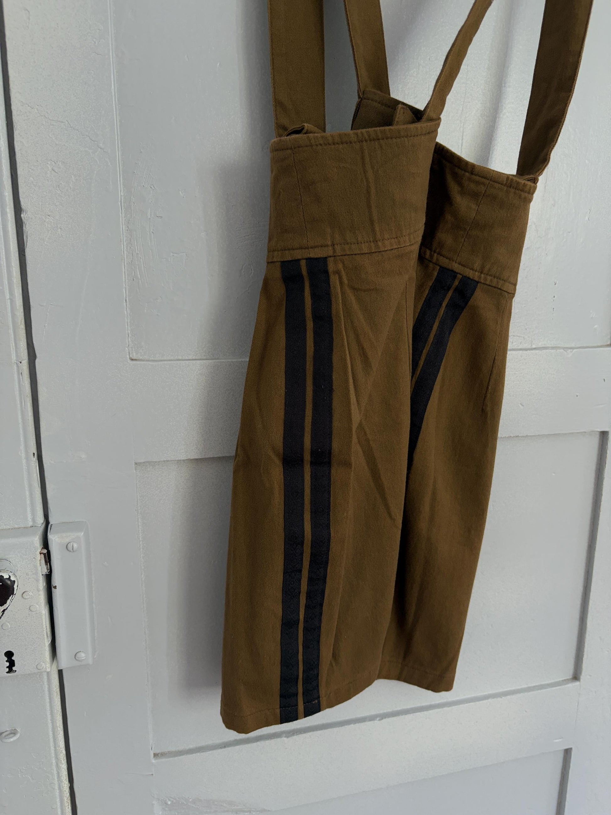 Vintage Stefanel kaki skirt with straps, Sexy tight mini skirt, Italian designer fashion