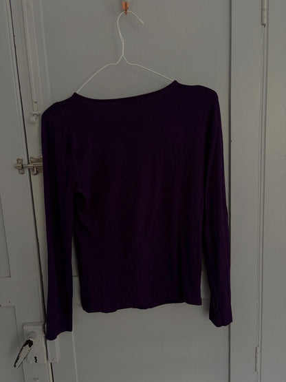 Ralph Lauren Vintage Purple Rayon Long Sleeve Shirt
