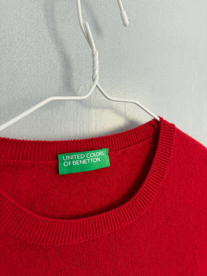 Vintage Red Wool Crew Neck Sweater — additional view 8