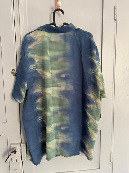 Vintage 70s Blue Tie Dye Blouse — additional view 10