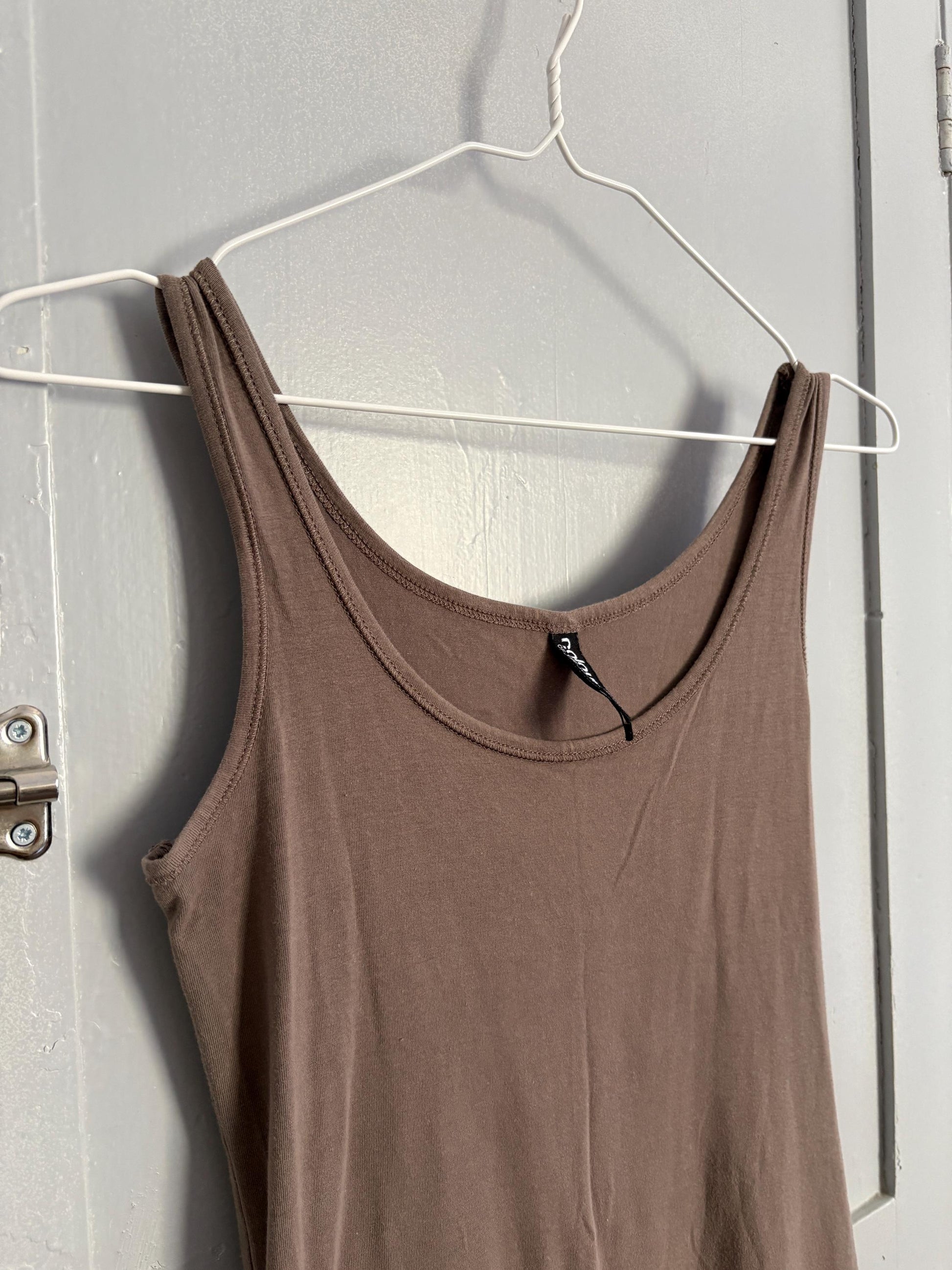 Sexy short Light brown dress Dress | Soft Elastic Minimalist Style summer outfit, Basic simple brown tight feminine curve dress