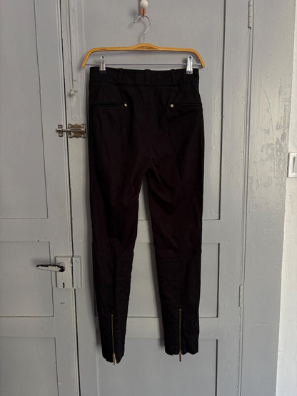 Black Vintage Carolina Herrera Skinny Jeans, Mid Waist Trousers XS-S