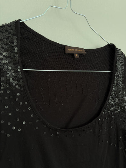 Black Sequin Vintage Camisole by Adolfo Dominguez