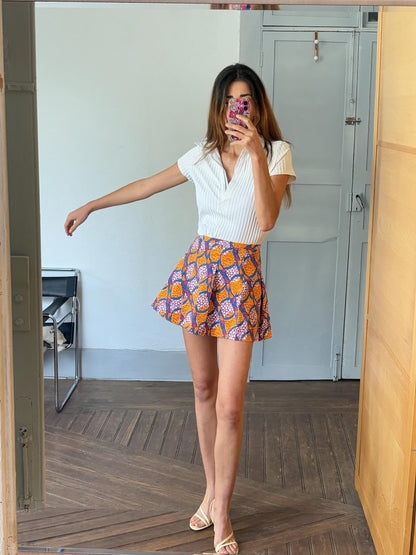 Vintage Floral Pleated Mini Skirt — additional view 5