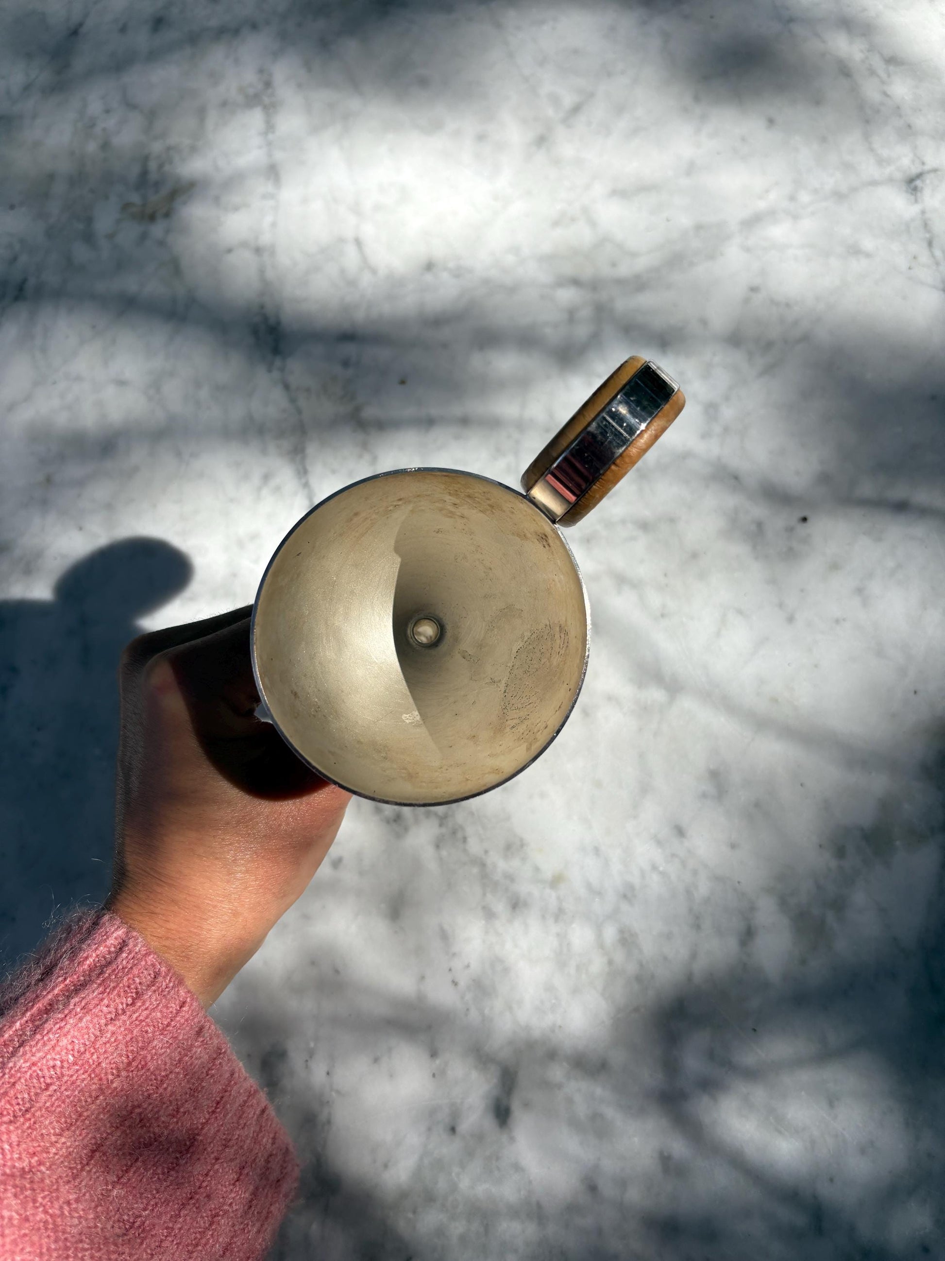 Vintage Silver Plated Liquor Funnel with Wooden Cap – Elegant Barware Accessory for Decanters, Whiskey Flasks, Cocktail Lovers,