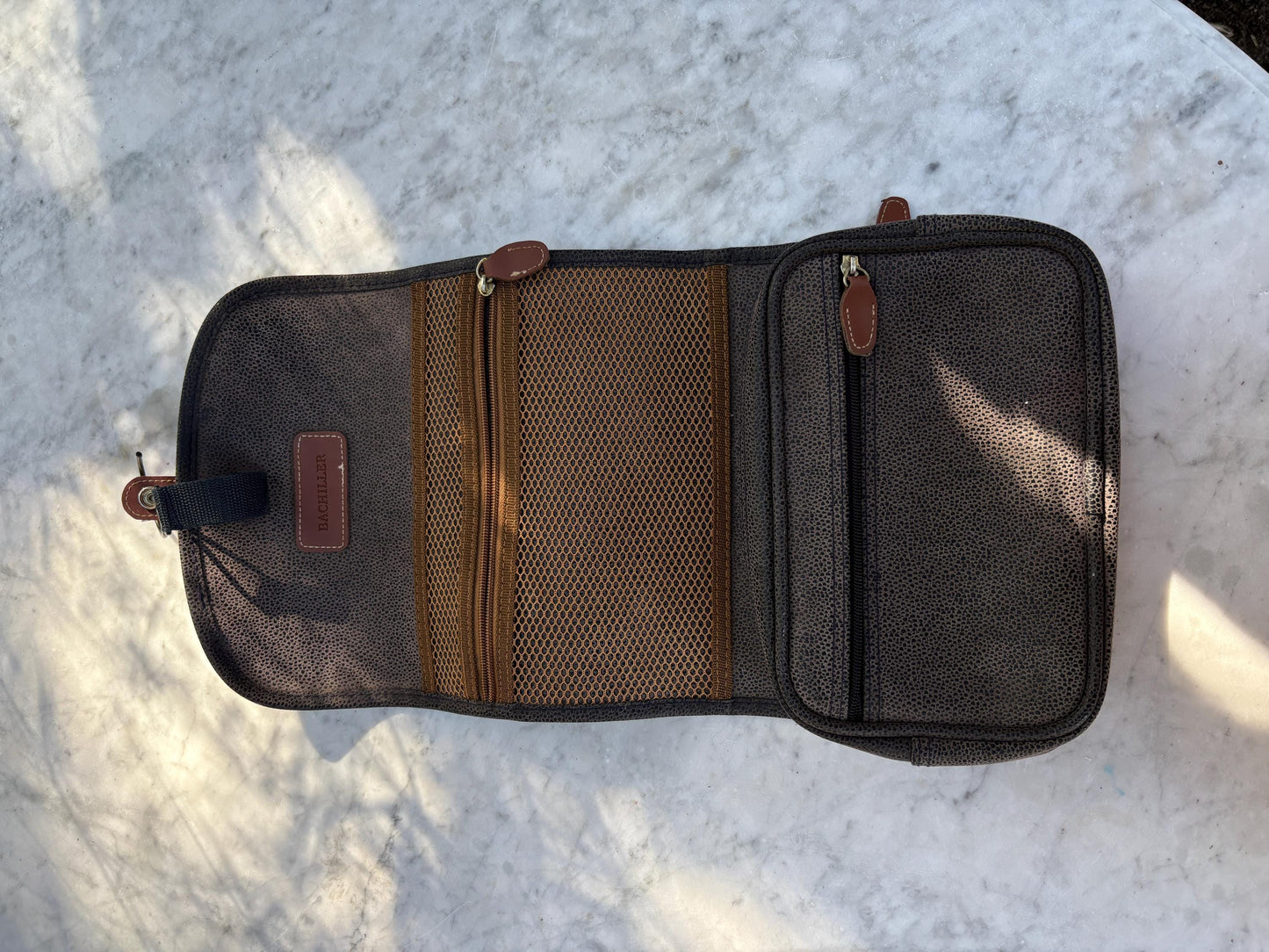 Leather Travel Toiletry Bag, Hanging Dopp Kit for Men, Vintage Shaving Kit Bag, Brown Wash Bag, Organizer Grooming Essentials, Gift for Him