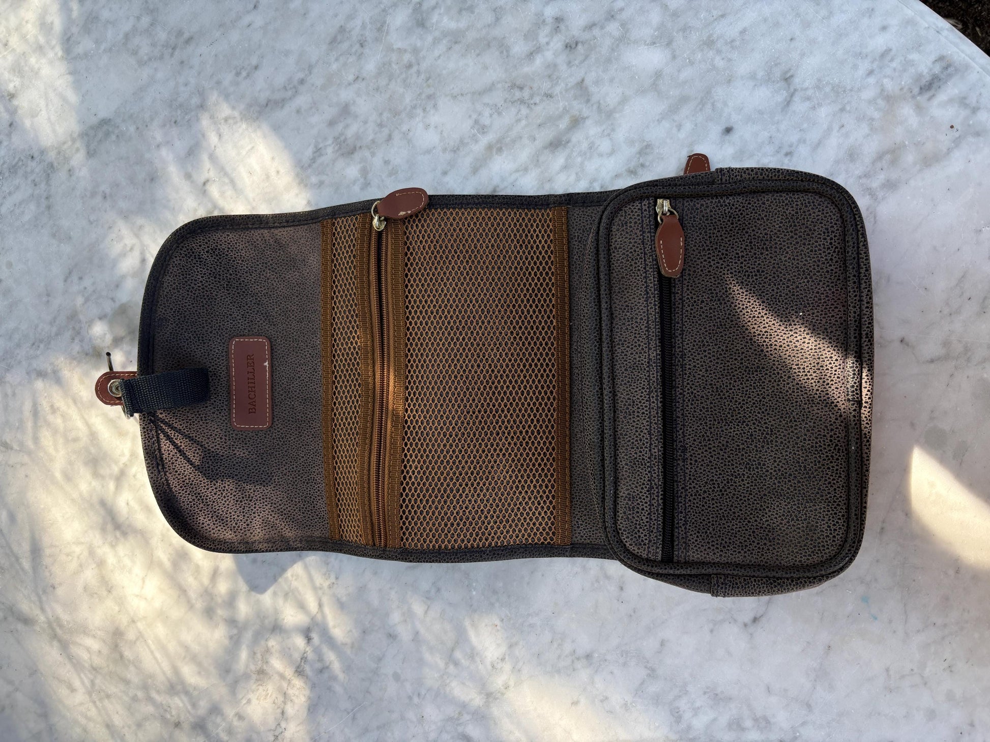 Leather Travel Toiletry Bag, Hanging Dopp Kit for Men, Vintage Shaving Kit Bag, Brown Wash Bag, Organizer Grooming Essentials, Gift for Him