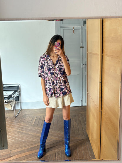 Tropical Print Hawaiian Button-Up Shirt — additional view 6