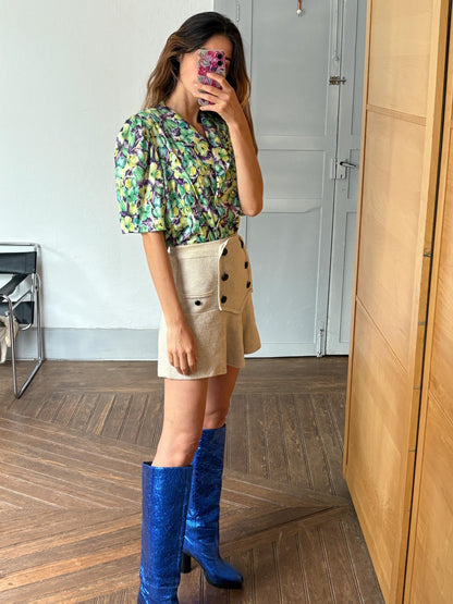 Vintage Floral Camisole Top, 60s Style — additional view 7