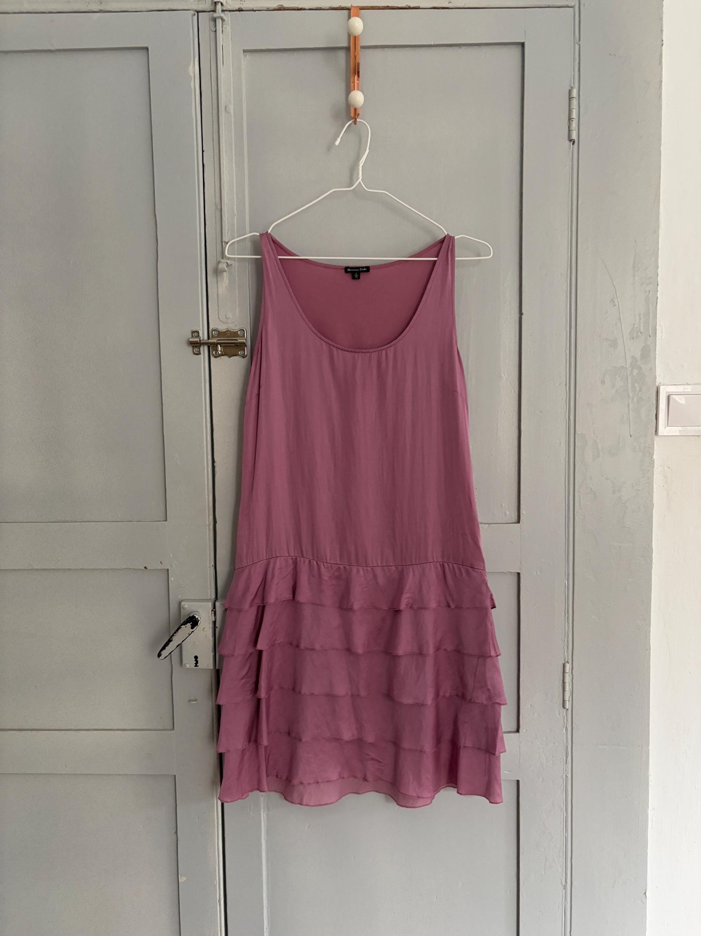 Vintage pink short summer Dress, Basic sleeveless comfortable dress