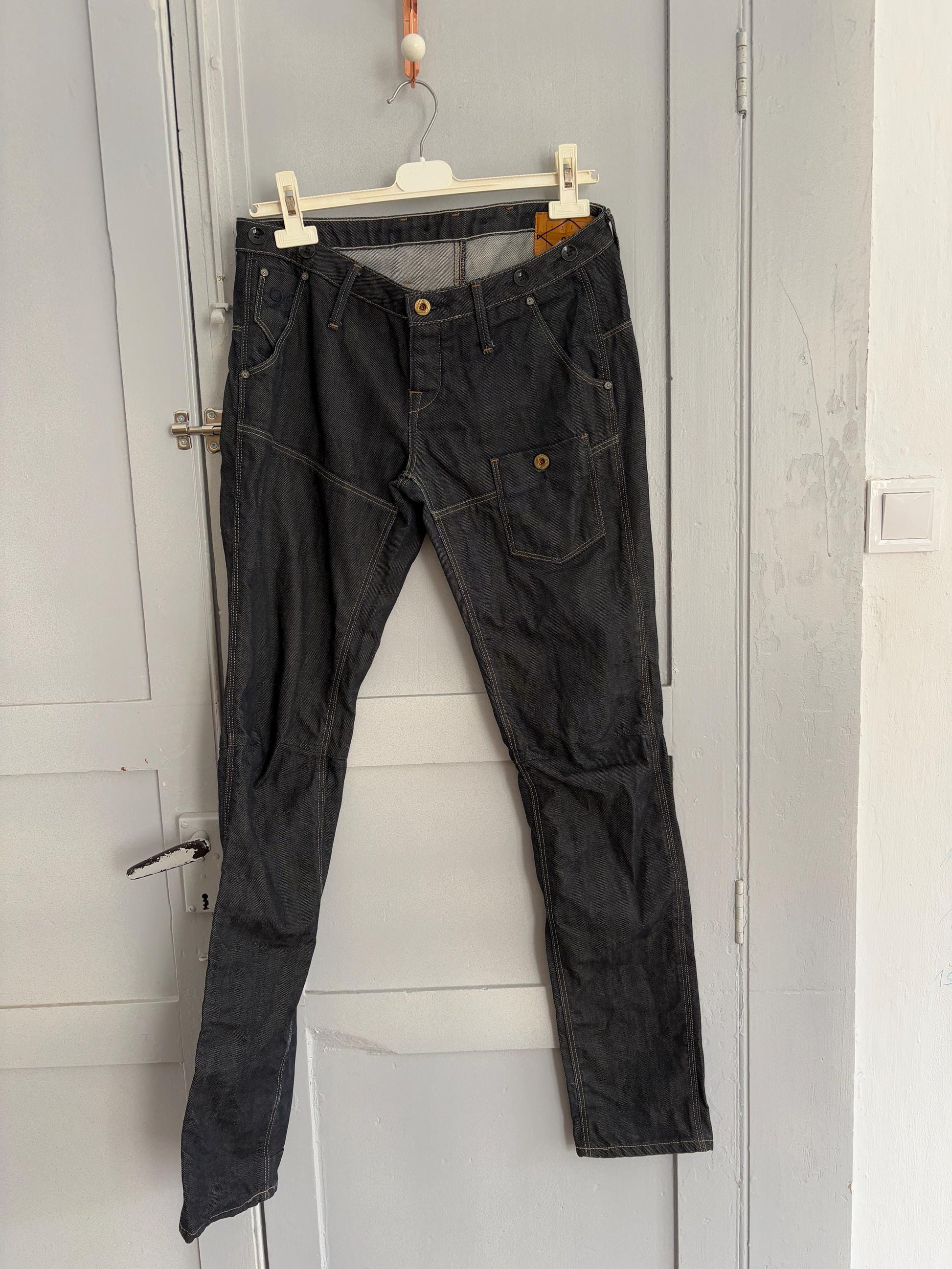 G-Star Originals Black Denim Jeans – Slim Straight Fit – Utility Pocket Detail – Size 29