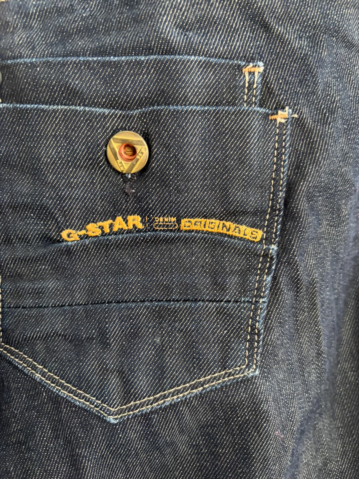 G-Star Originals Black Denim Jeans – Slim Straight Fit – Utility Pocket Detail – Size 29