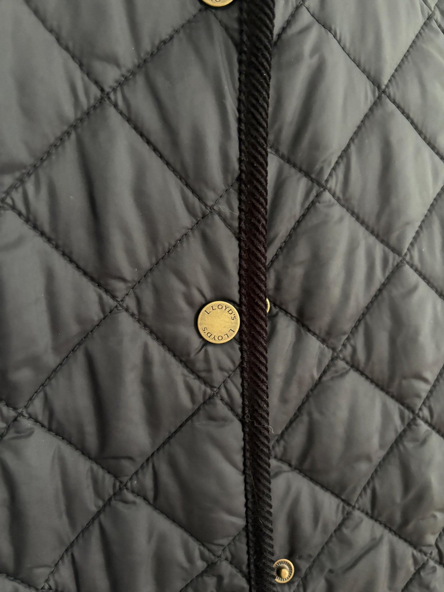 Lloyd’s Quilted Vest, Black Lightweight Puffer Vest, Classic Lined Gilet, Women’s Size M, Elegant Fall Layer, Preppy Country Style