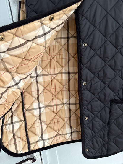 Black Quilted Vest Lloyd's, Preppy Lightweight Gilet, Vintage Layering Piece