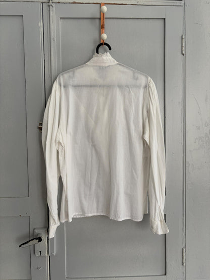 Vintage White Eyelet Lace Blouse — additional view 11
