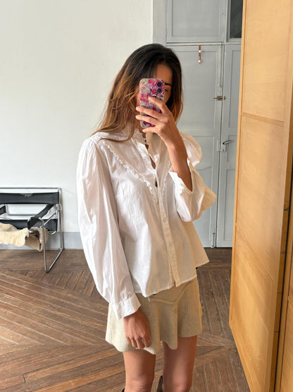 Vintage White Eyelet Lace Blouse — additional view 5