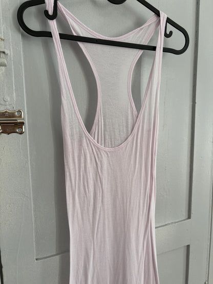 Vintage Light pink sheer maxi dress, sexy see through open neckline night gown,