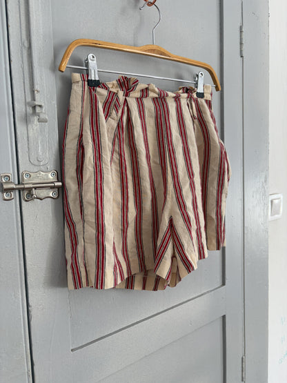 Berenice Striped Cotton High-Waist Shorts — additional view 7