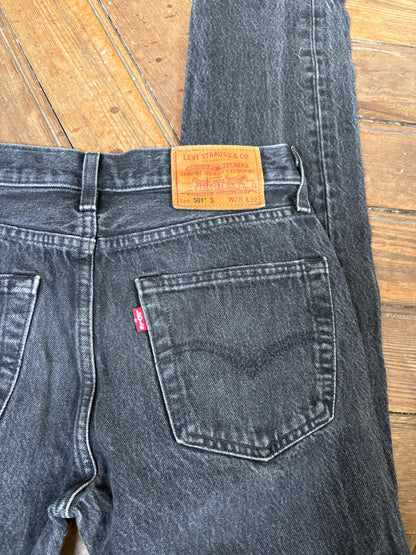 Vintage Levi's Washed Black Skinny Jeans — additional view 9