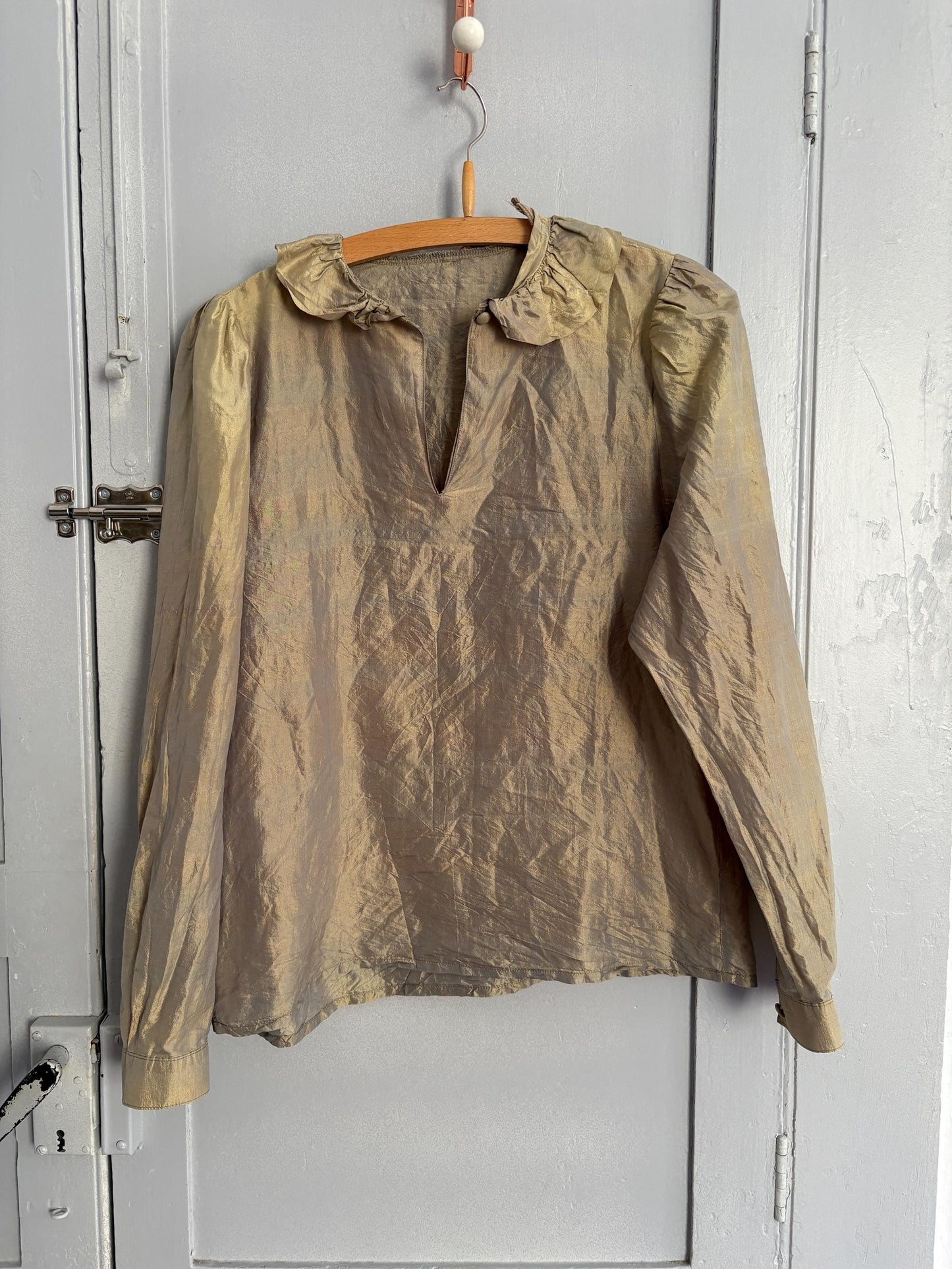 Vintage Karl Lagerfeld Silk Blouse – Impression Collection Romantic Top Made in W-Germany